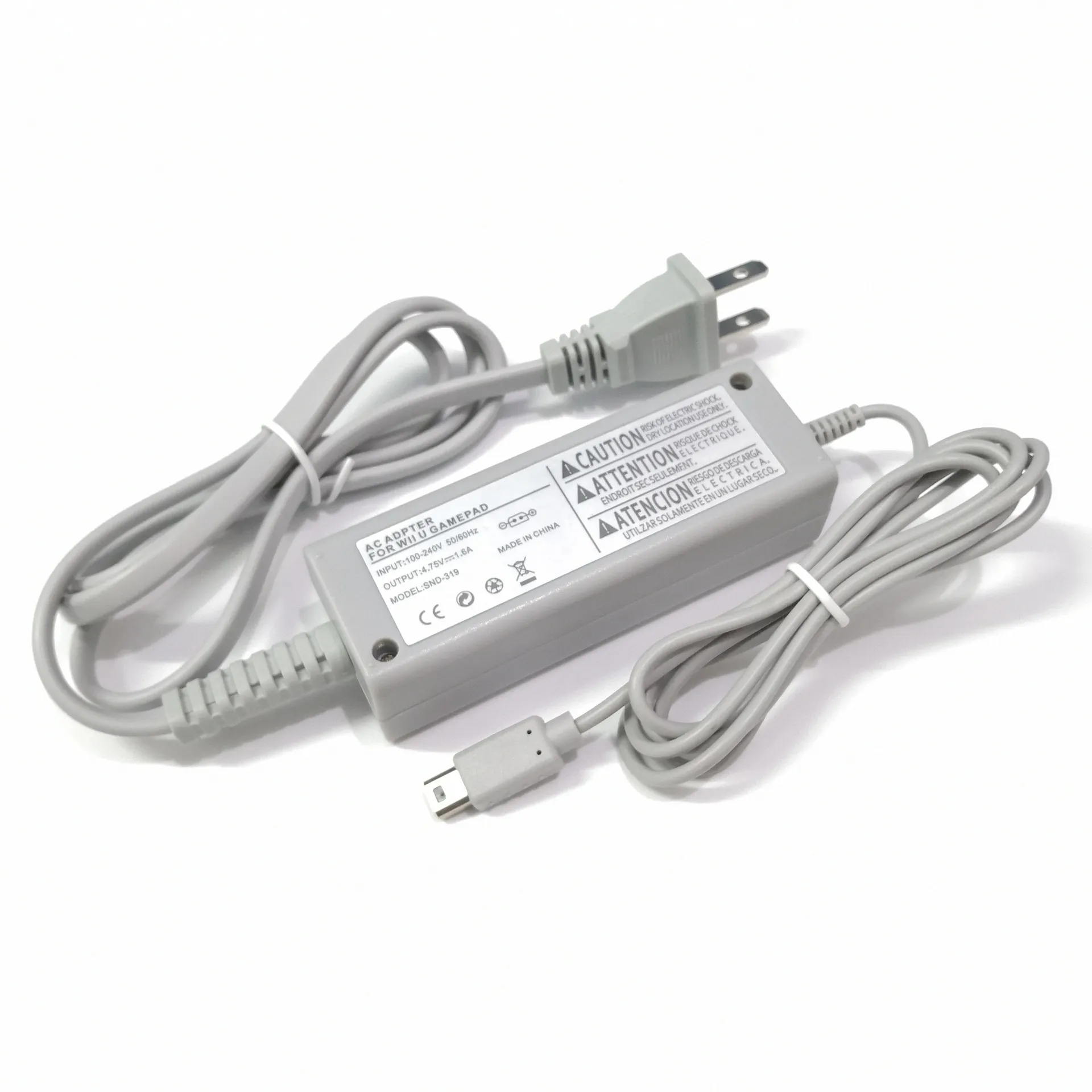 Adaptateur de chargeur ca pour Nintendo Wii U, contrôleur de manette de jeu, prise US, 100-240V, alimentation murale domestique pour WiiU Pad