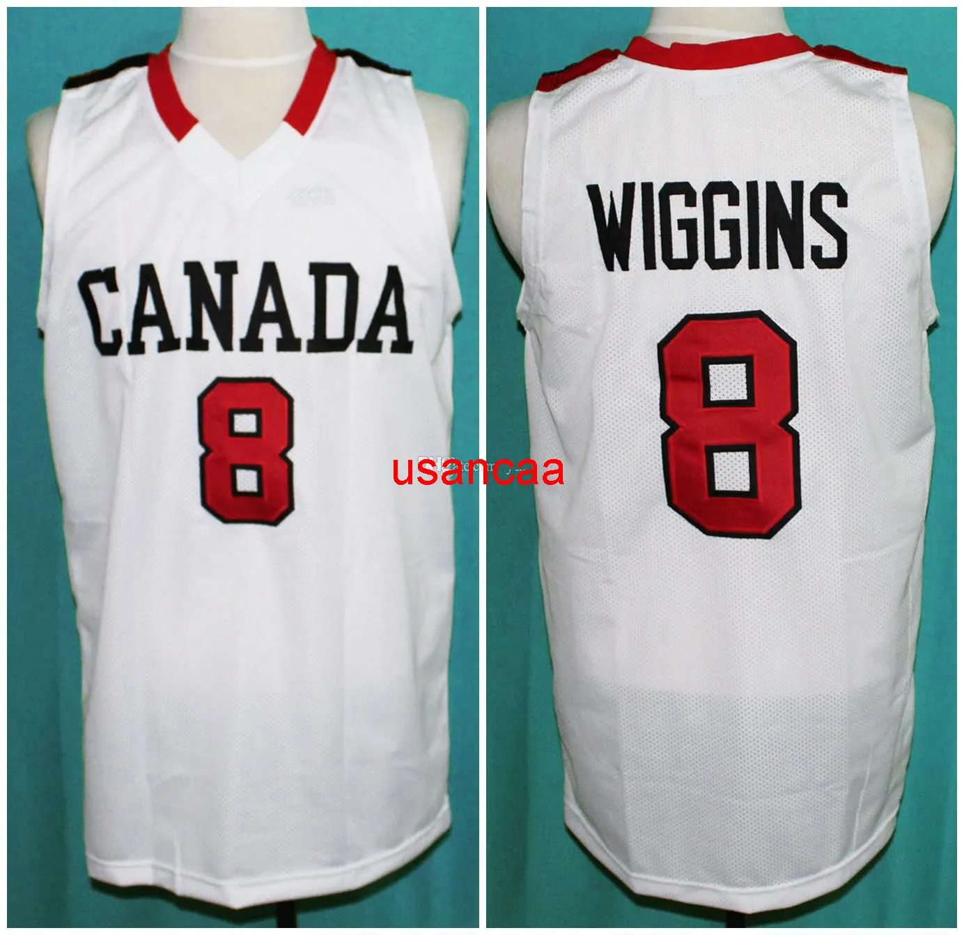 #8 Andrew Wiggins Retro Jerseys Team Canada Basketball Jersey Mens Mens Sitchiced اسم رقم مخصص