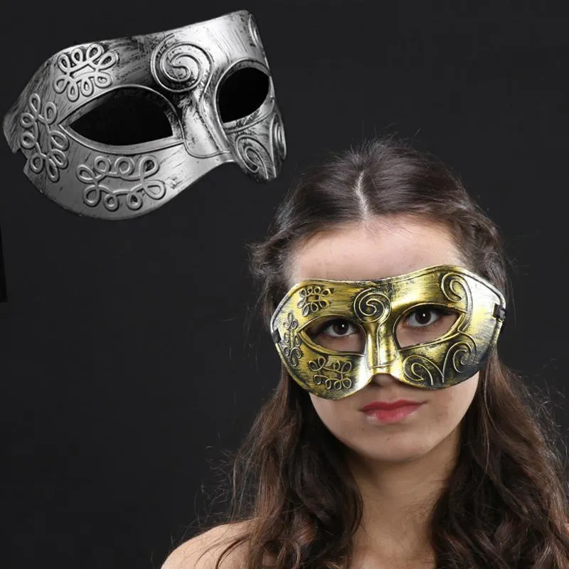 Halloween Costume Party Mask Retro Greco-Roman Gladiator Masquerade Masks Vintage Carving Men Masks Halloween Party Masks BH3964 TQQ