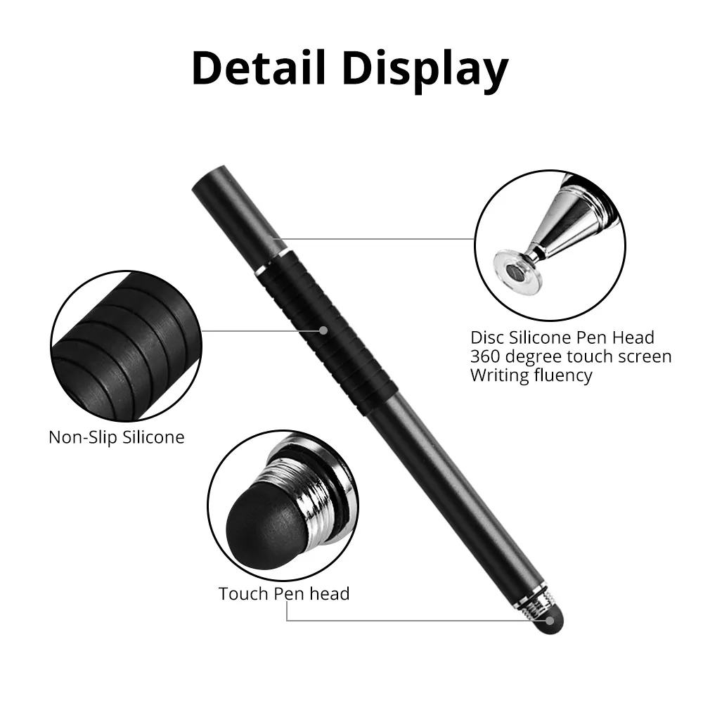 Universal 2 in 1 Stylus pen Drawing Tablet Pens Capacitive Screen Caneta Touch Pen for Mobile Android Phone Smart Pencil Accessories