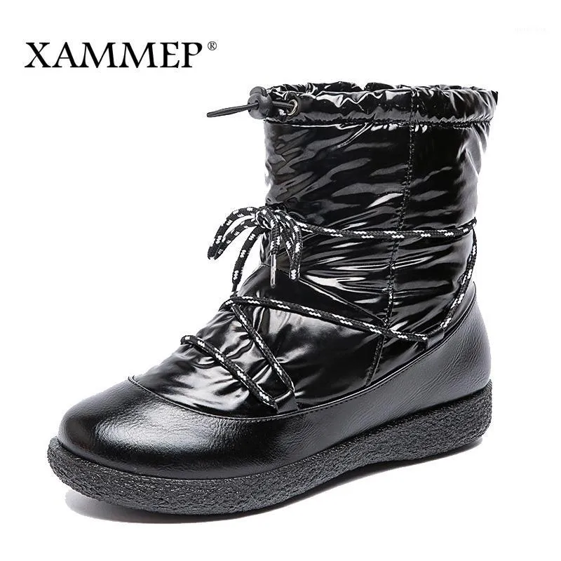Femmes chaussures d'hiver marque bottes d'hiver femmes chaussures mi-mollet bottes chaudes en peluche mode haute qualité grande taille Xammep1