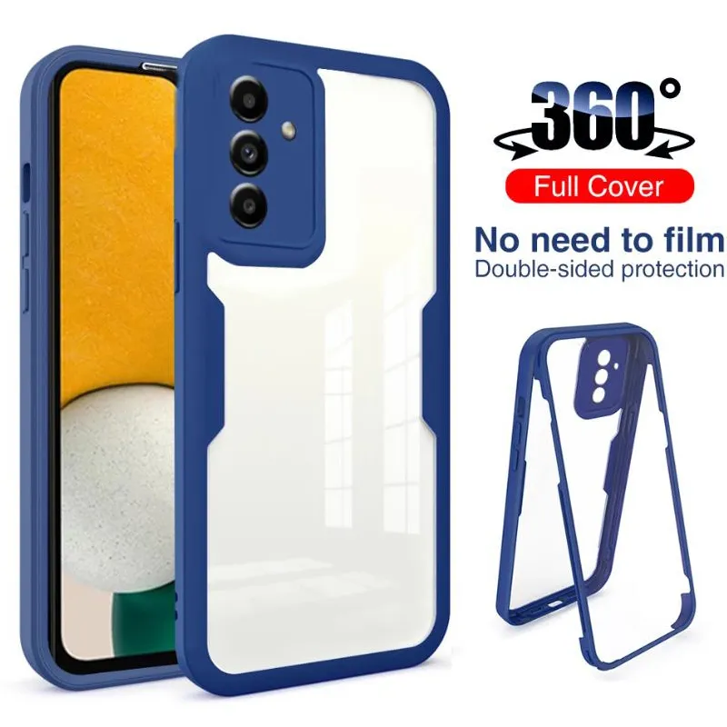 360 Full Body Built-in Screen Protector Cases All-Inclusive TPU PC Rugged For Samsung A02 A2 A22 A32 A52 A72 A82 A02S A03S A13 A33 A53 A73 5G A03 Core M52 A30 A51 A71 A10S A21S