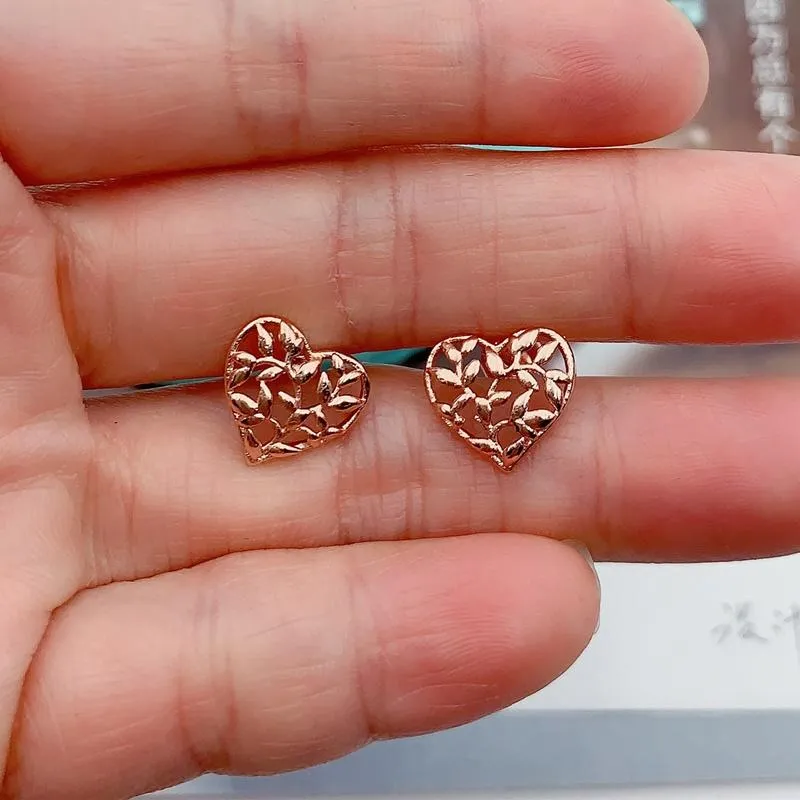 Olive leaf heart earrings discount