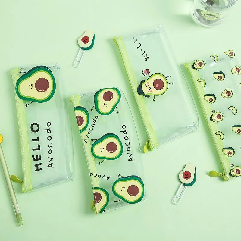 Avocado Pencil Case Kawaii Estojo Escolar Creative Trousse Scolaire Stylo School School يوفر Kalem Kutusu Astuccio Scuola1