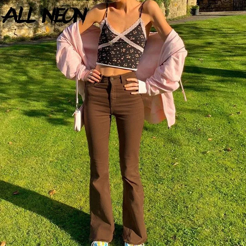 outfits with brown flare pants
