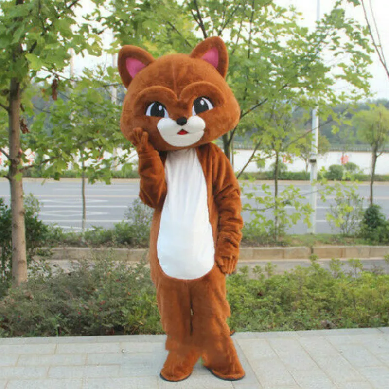 Costumi della mascotte Nuovo costume della mascotte del gatto Abiti pelosi Gioco di società Fursuit Abito da cartone animato Abiti Carnevale Halloween Natale Pasqua Vestiti pubblicitari