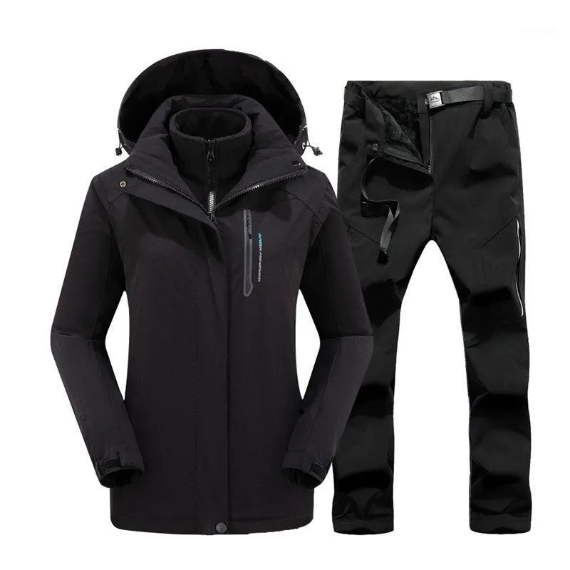 Kayak Ceketleri Kış Kayak Takım Kadın Markaları Ceket ve Pantolon Yüksek kaliteli rüzgar geçirmez su geçirmez süper ılık kar pantolon snowboard giyim1
