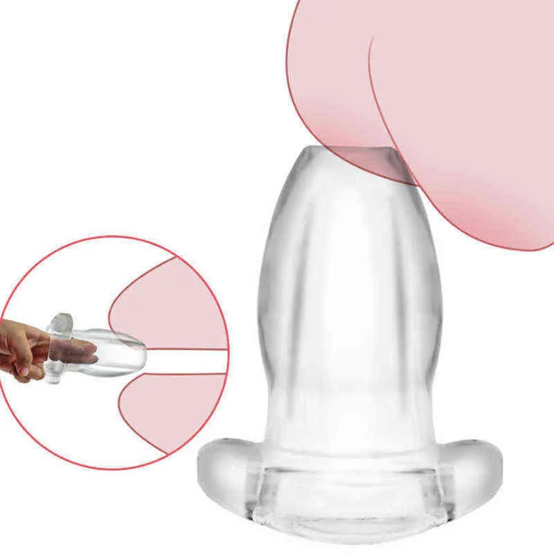 NXY Expansion Device Hollow Butt Plug for Gay Men Dilator with and Inner Area Sex Toys Anal Enema 1207