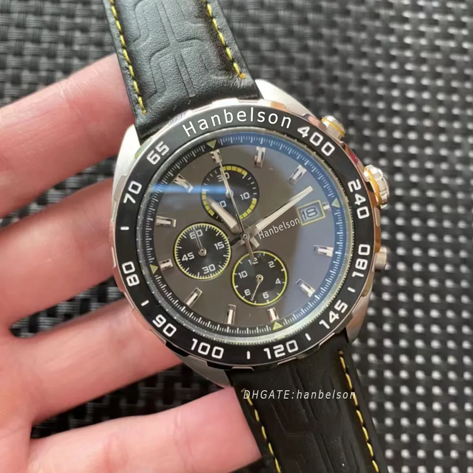 2021年の新しいOrogio di Lussoの男性は、高品質のスチールケースメタル灰色の顔Luxusuhr Watches Quartz Chronograph Movement Mens Sport Watchesを見る