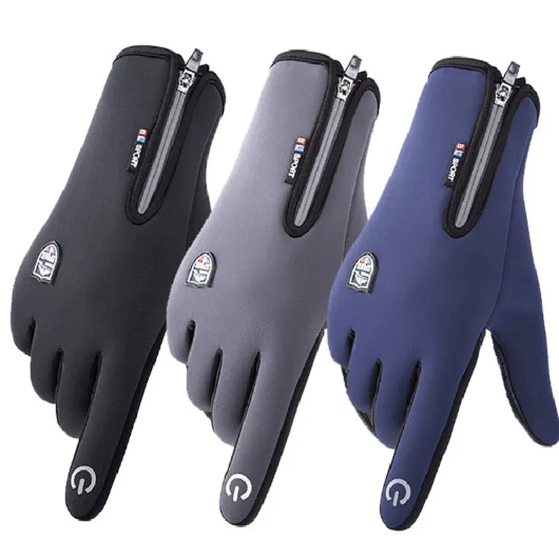 Winter Outdoor Sports Driving Keep Warm Gloves Cool Screen Touch Windproof Waterproof Fingers Glove