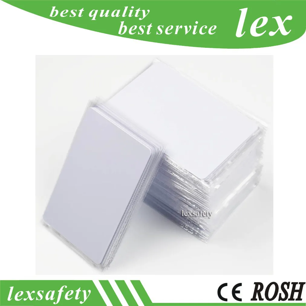 100 pezzi di prossimità in bianco 13,56 MHz Icode Sli Smart Card stampabile RFID bianco cr80 pvc ISO 15693 ICODE2 IC PVC carte senza contatto