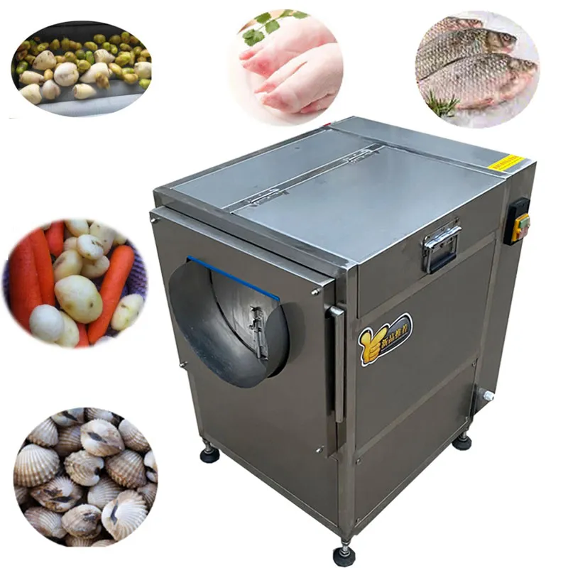 2021 Factory Direct Sales Automatic Stainless Steel Potato Washing Peeling Machine fruit veget brush washer for Sale