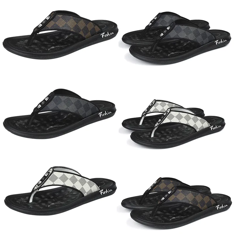 Pantofole firmate di alta qualità Mayari Sandali moda uomo Modello di griglia di lusso Pantofola di marca Gomma Nero Bianco Marrone Scarpe da spiaggia Mocassini infradito