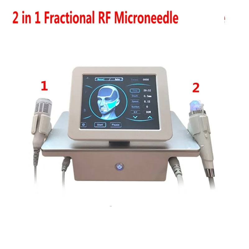 2021 2 in 1 Fractional RF Micro needle machine with cryo cold hammer stretch marks scar remover Radio frequency microneedle