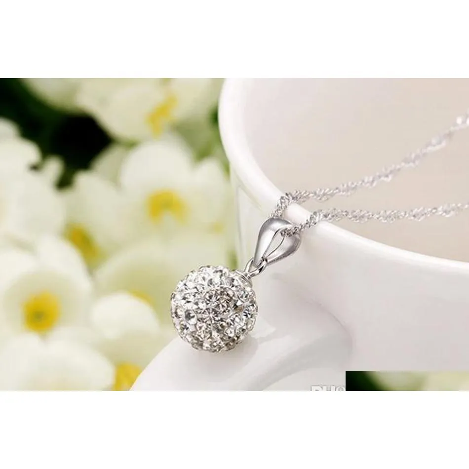2019 45 styles 925 sterling silver pendant necklace without chain fashion charms pendants necklaces pearl crystal flower pendants