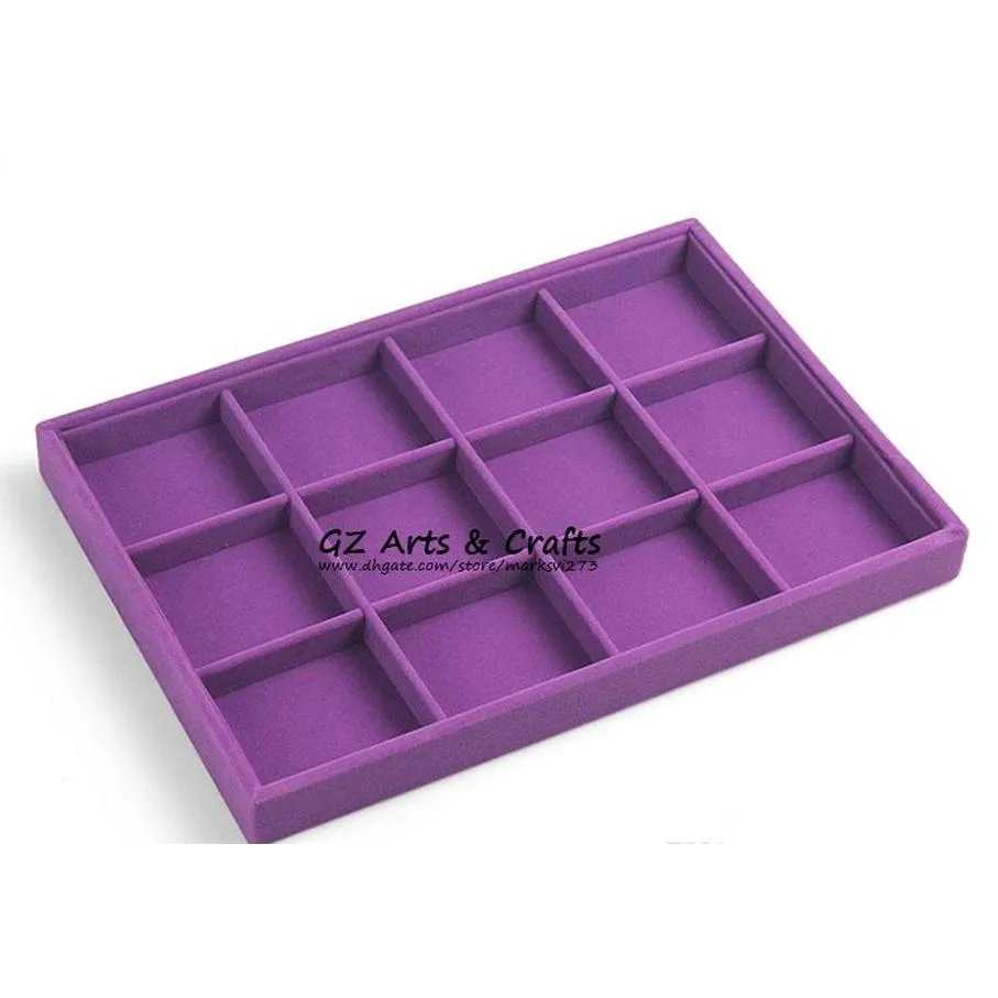 upscale purple velvet jewelry display tray jewelry box rings necklace earring bracelets tray jewelry organizer