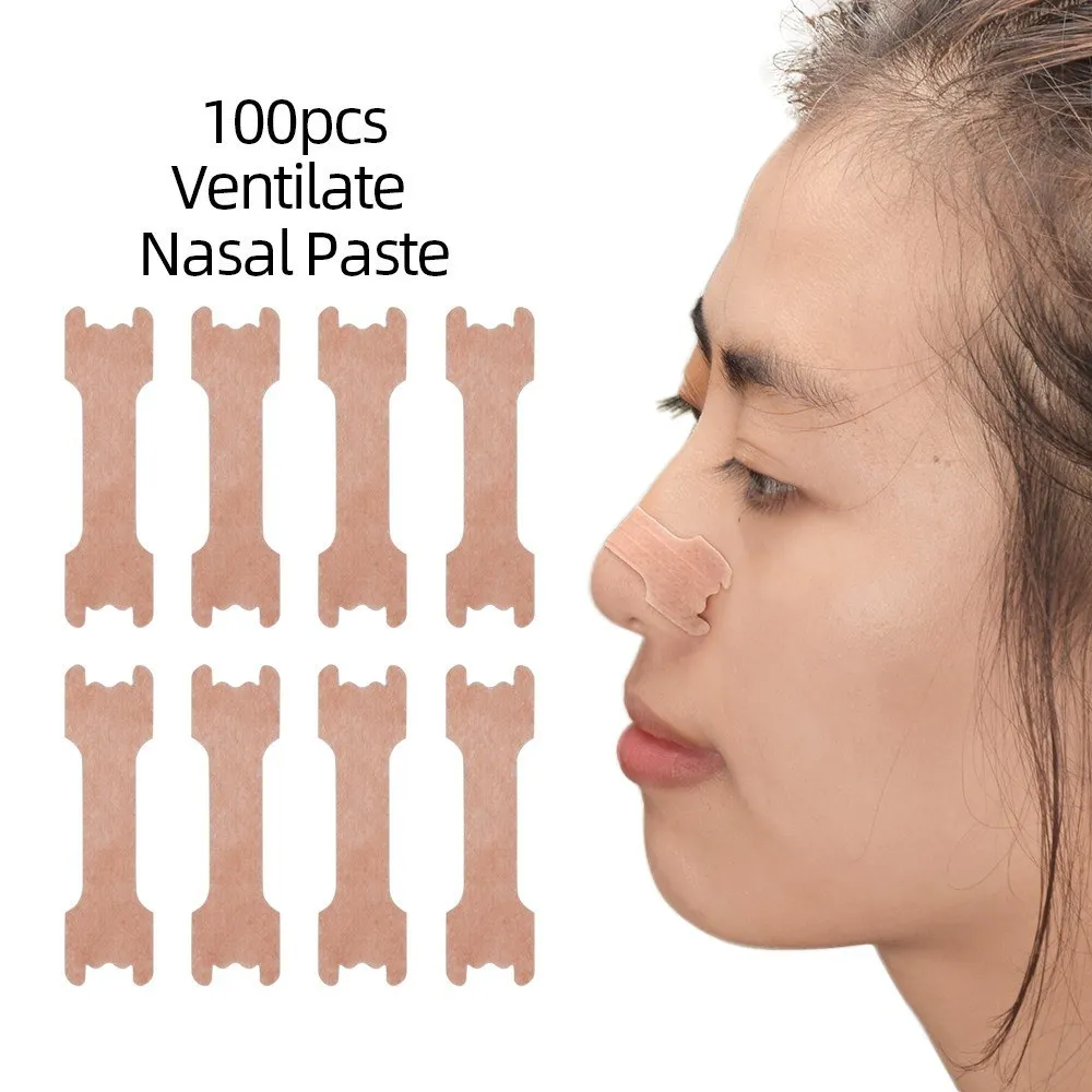 Strisce anti-russamento da 100 pezzi Più facile da respirare Il modo giusto per smettere di russare Strisce nasali per un alito migliore