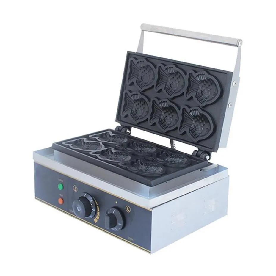 Commercial Non Stick Korean Taiyaki Machine Fish Waffle Maker Shaped