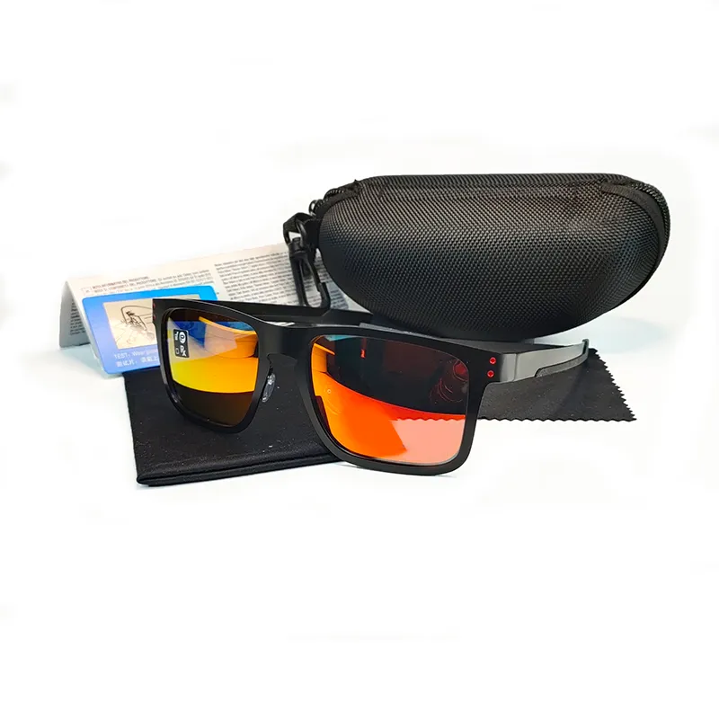 Polarized Cycling Sunglasses Model 4123 Unisex Metal Square Frame