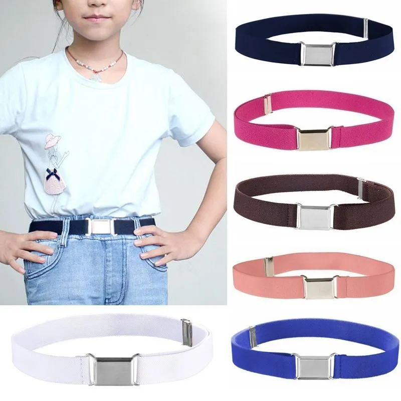 ELASTIC CLIP BELT- Pant Cinch Clip Belt- Black White Kids Belt