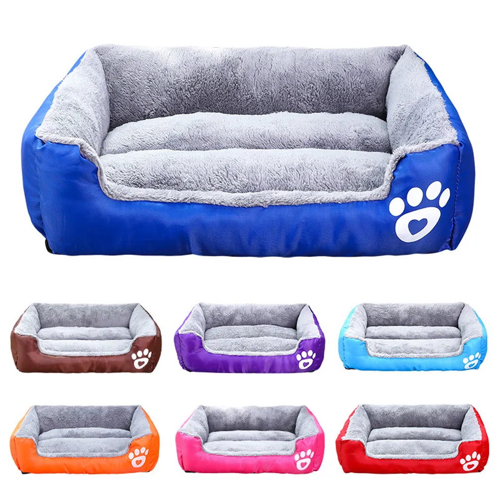 Pata grande cão cama animal de estimação sofá filhote de cachorro impermeável kennel quente acolhedor acolhedor macio cesta de gato esteira casa petshop cama perro labrador 20116