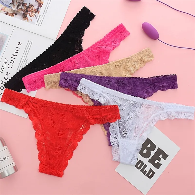 5pcs/lot Women Underwear Active Thong Panties brand Female G-strings  Seamless Briefs Girl XS-L Sexy lace Hot Underpants 111nP5 201112