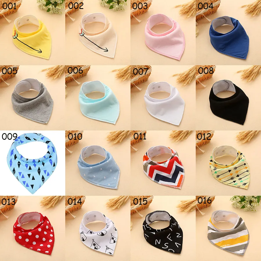 112 Style Wielokrotnego użytku Baby BIB Bawełniane Bandana Bandana Drool Świnki Burp Print Strzałka Trójkąt Wave Regulowany Posiłek Niemowląt BIB M3205