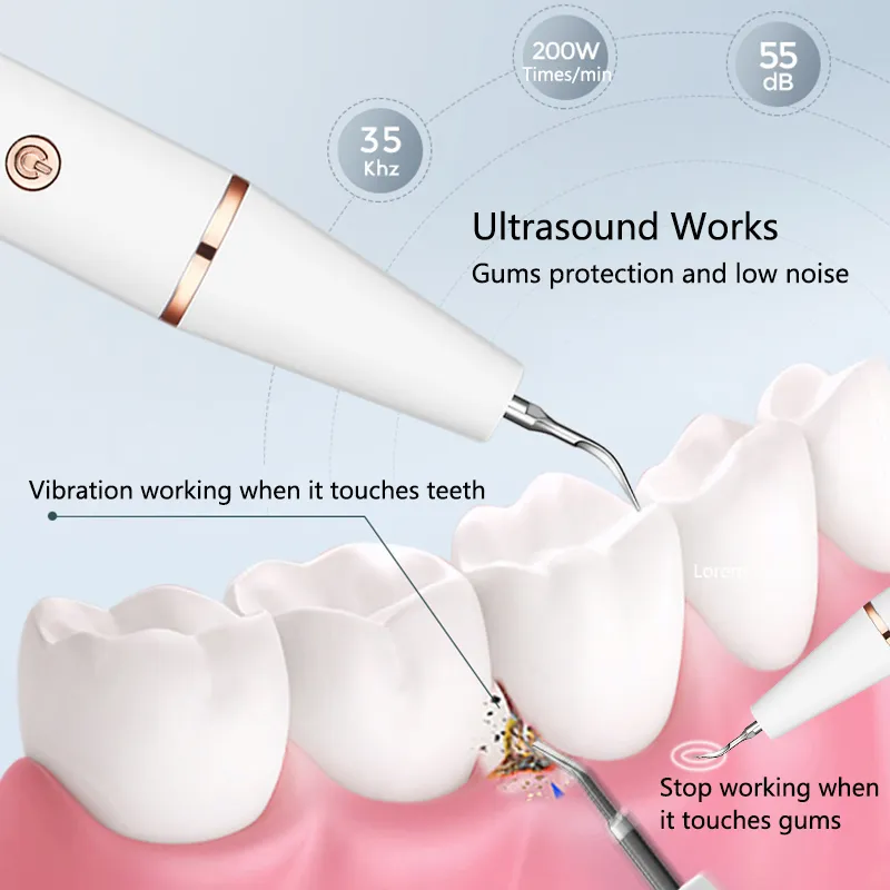 Irritadores orais Dentes elétricos Removedor de tártaras de placa dental manchas de dente mais limpo Cálculo branqueamento USB Dispositivo recarregável com LED Oral Mi