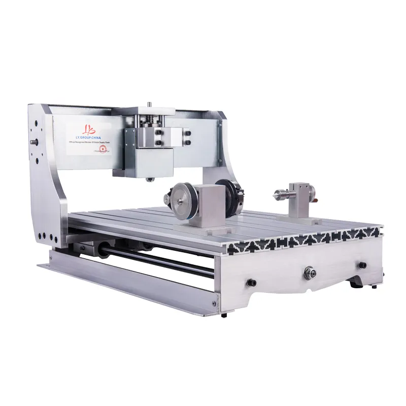 4axis 3040 CNC Router Engraver Aluminium Frame for Drilling and Milling Machine with Rotary Axis 65mm Spindle Mount Clamp Fixture