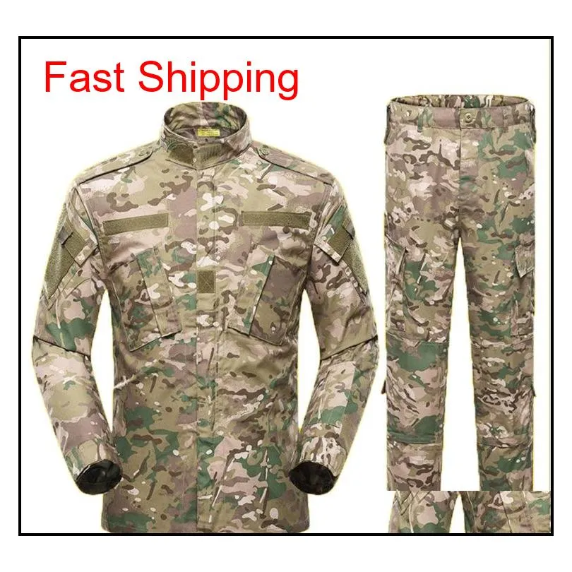  Militar uniforme camuflaje traje hombres combate camisa abrigo  pantalón conjunto camuflaje militar soldado ropa, ACU : Deportes y  Actividades al Aire Libre