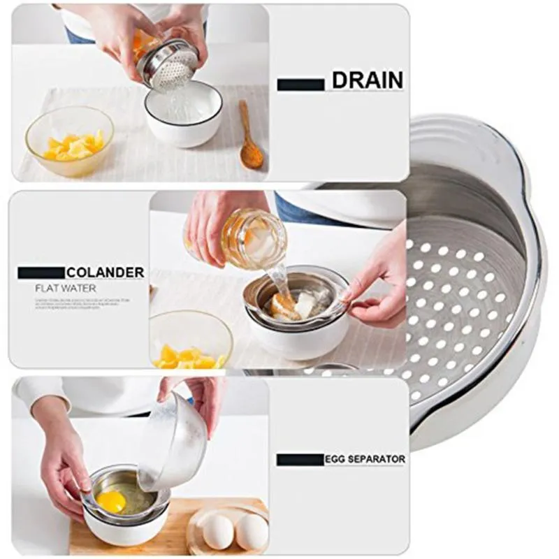 Stainless Steel Food Can Strainer Sieve Tuna Press Lid Oil Remover Drainer Can Water Filter Colander Kichen Tool LZ0674