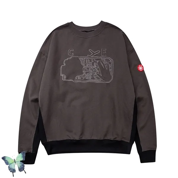 Höst Vinter Cavempt Stickade Hoodies Män Kvinnor 100% Bomull Högkvalitativ Sweatshirt Cav Empt Fashion Casual Hoody X1227