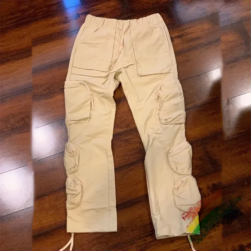 Fashion Pocket Pants Män Kvinnor Kvalitetstakning Svettbyxor Trousers219p