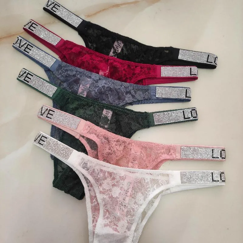 Womens Sexy Rhinestone Lace Floral Lingerie Low Rise Underwear High Cut  Bikini Underpanty VS Tanga From Qwaszxo, $15.54