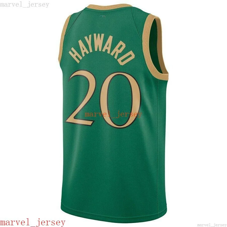 Custom Stitched Gordon Hayward # 20 2019-20 Swingman Jersey XS-6XL Mens Throwbacks Basket Jerseys Billiga Män Kvinnor Ungdom