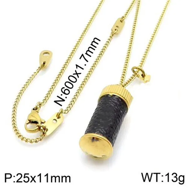 Best Selling Perfume Bottle Necklace Top Quality Couple Necklace Golden Long Necklace Fashion Jewelry Supply Wholesale
