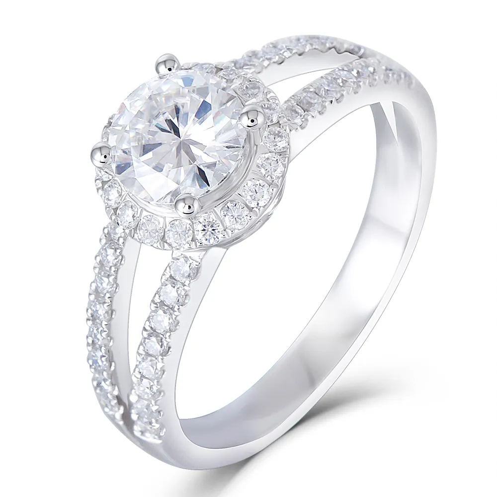 halo moissanite engagemet ring for women wedding diamond ring (1)