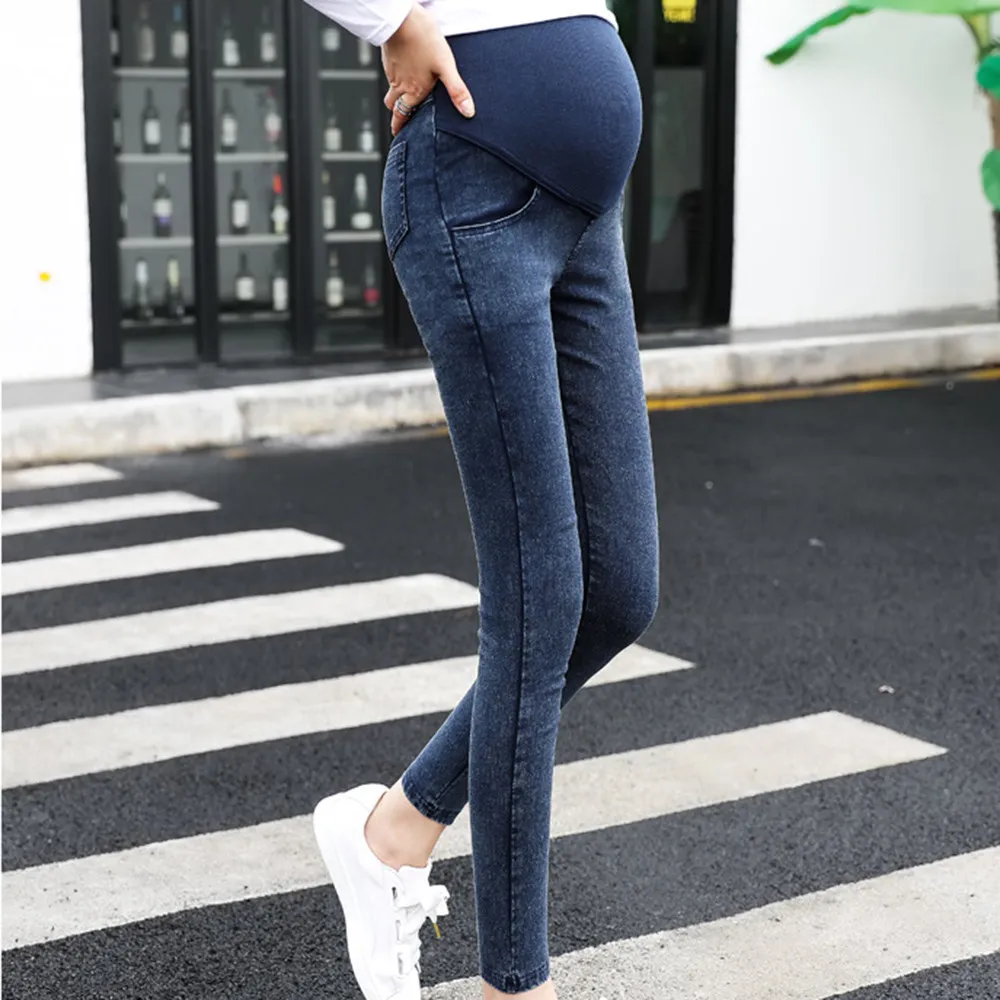 Plus size moederschap legging zwangerschap skinny broek jeans vrouwen over de broek elastische kleding voor zwangere embarazada premama LJ201114