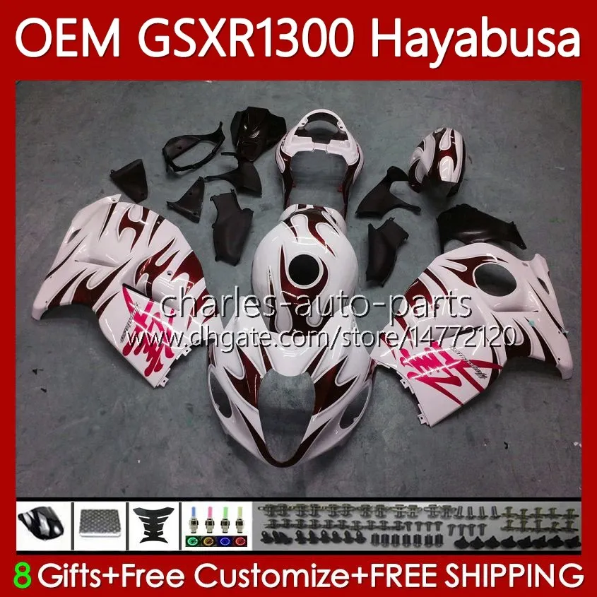 Injection For SUZUKI Red flames GSX R1300 Hayabusa GSXR 1300 CC 14 15 16 17 18 19 Body 77No.285 GSXR-1300 1300CC 08-19 GSXR1300 08 2008 2009 2010 2011 2012 2013 Fairing