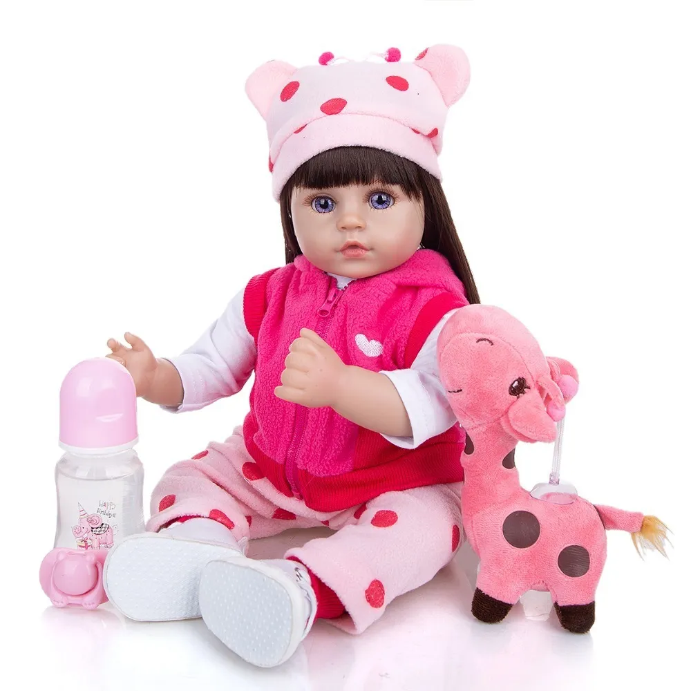 cadina Boneca Bebê Reborn Realista De Silicone Npk Original 48cm