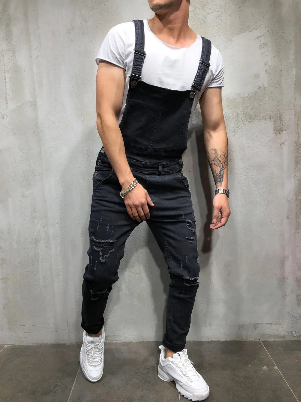 Skinny leg overalls for mens clearance