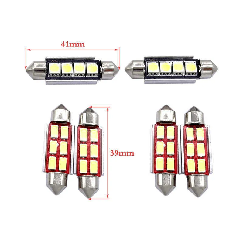 Juego De 14 Bombillas LED Blancas Para Interior Del Coche - Luz De Cúpula, Mapa Y Placa, 6000K-8000K, Reemplazo Directo