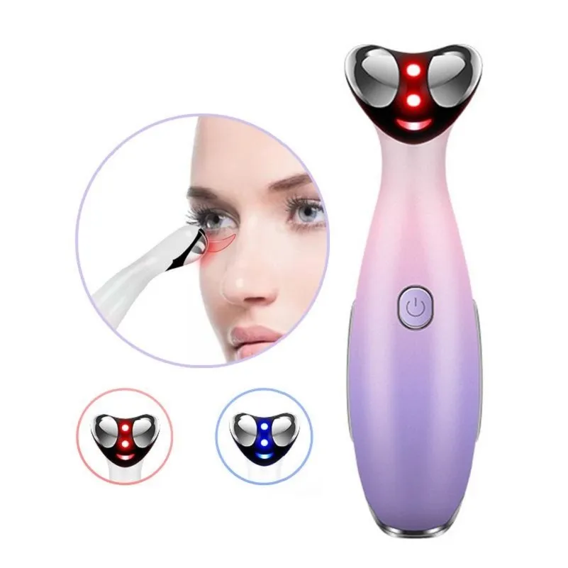 RF Eye Massager Högfrekventa Vibrationer Ögonpåse Wrinkle Remover Facial Lifting Eye Skin Dra åt skönhetsenhet Uppvärmning Kompress