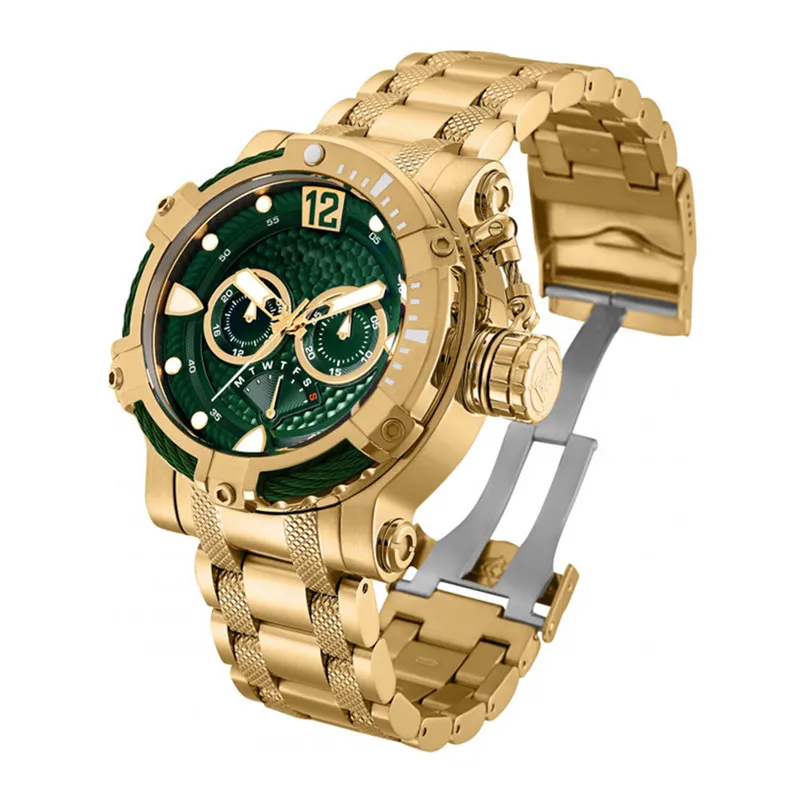 Unbesiegbare Luxusmarke Watch Bolt Herren Quarz Wirstwatch Edelstahl 100% Funktion wasserdicht Unbezaubert Invicto Reloj de Hombre für Dropshipping