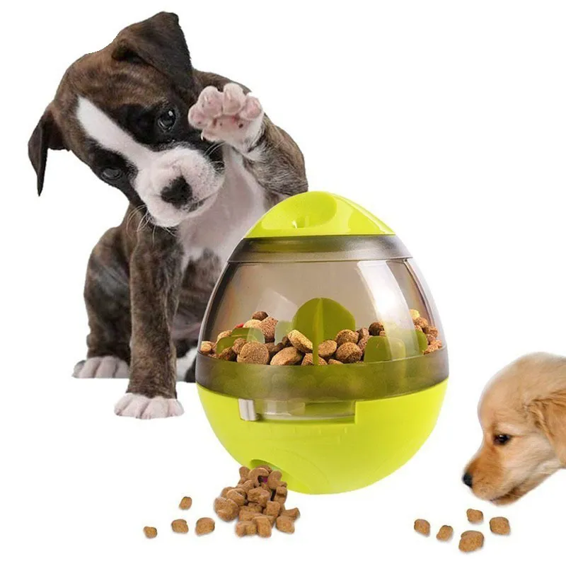 Interaktiv hund leksak IQ behandla bollmat dispensing leksak för medelstora stora hund slitstarkt chew ball nontoxic gummi studsande hund boll sp lj201028