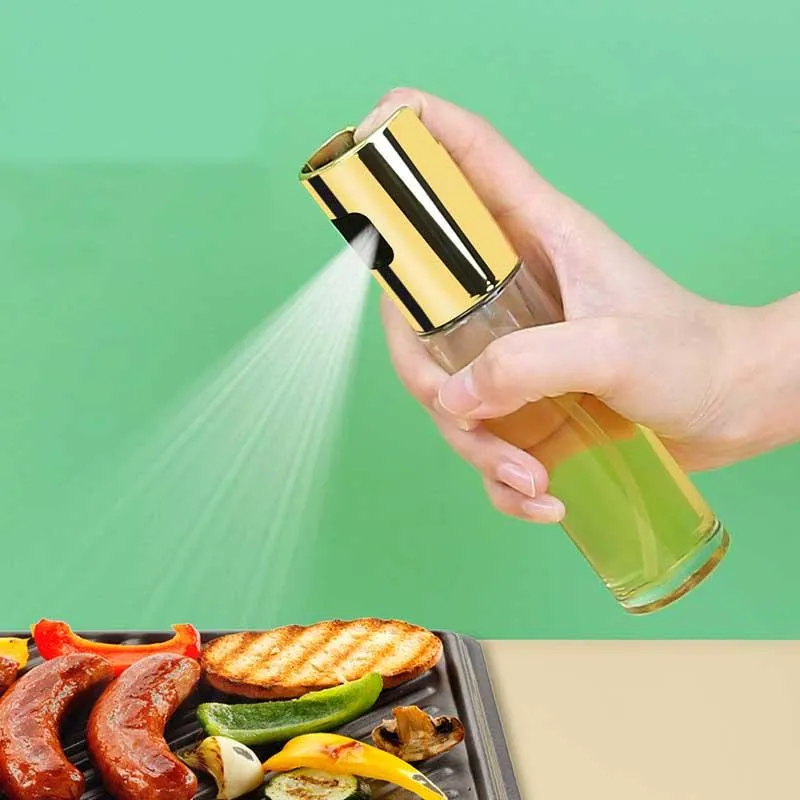 Herb & Spice Tools Glass Spray Kettle Household Pressed Fine Pot Kitchen Sauce Vinegar Condiment Bottle Barbecue And Oil Bottle