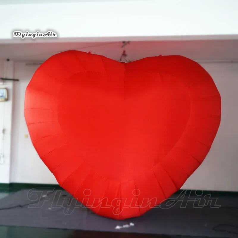 Enorm härlig uppblåsbar rött hjärta 3m 6m hängande luftblåst hjärtballong för alla hjärtans dag och bröllopsdekoration308p
