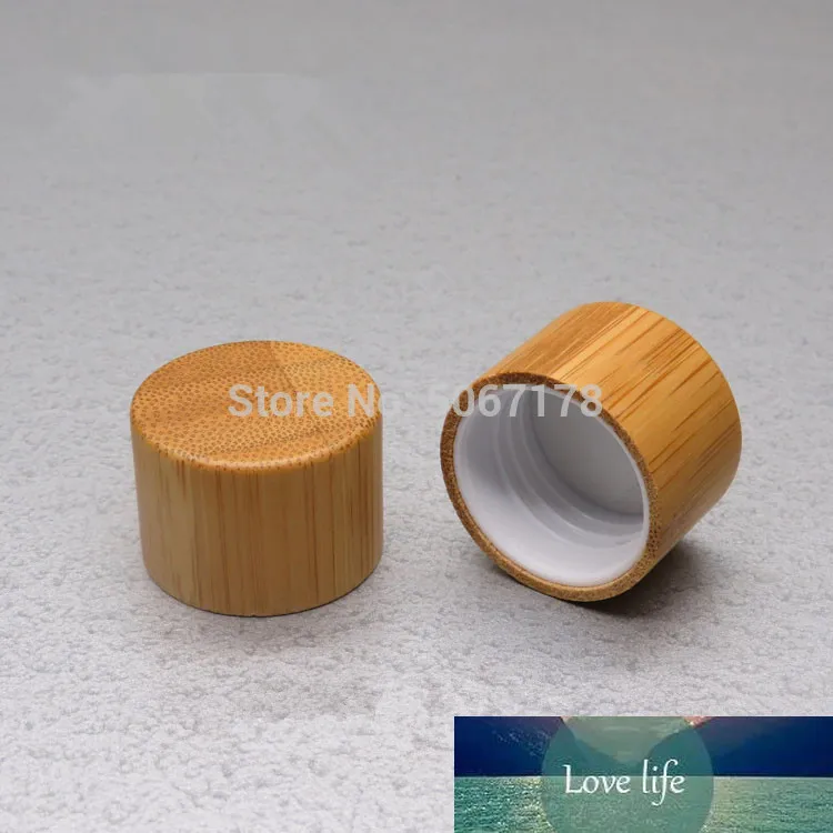 30pcs 20/24/28R 410 Bamboo Screw Cap Lid For Plastic Cosmetic Liquid Bottles Makeup Refillable Containers