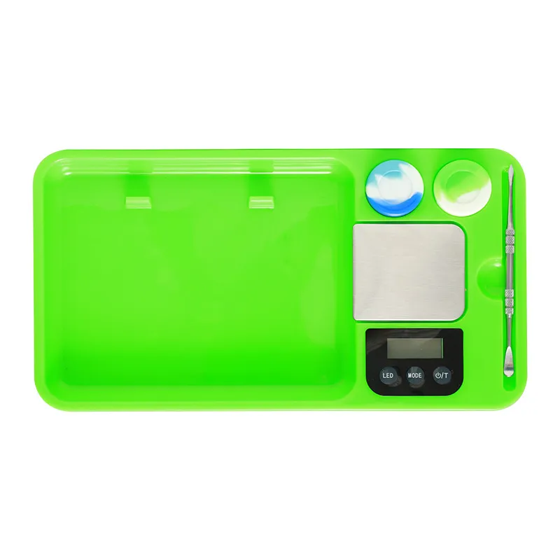 Luminous LED Rolling Tray With Electronic Digital Scale New From