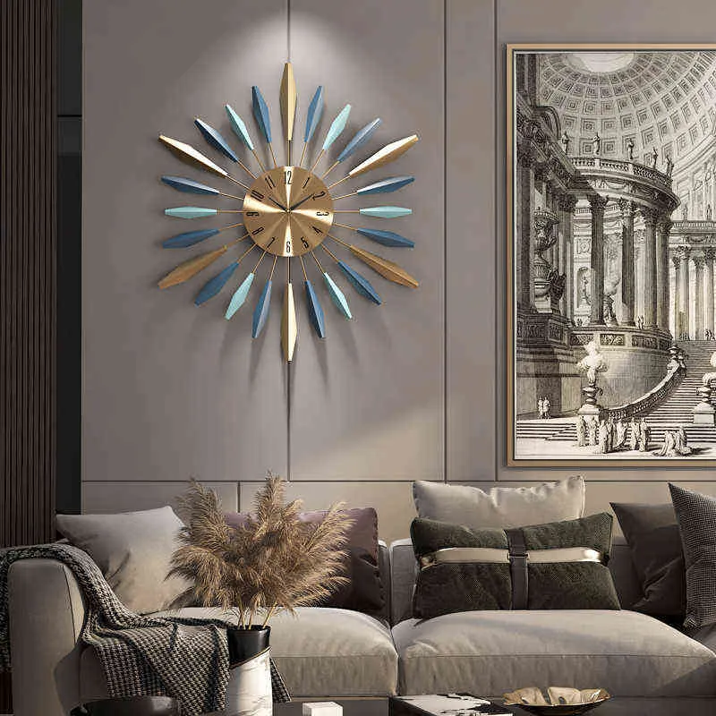 Luxus Kreative Wanduhr Große Kunst Einfache Metall Stille Wohnzimmer Wanduhr Digital Reloj De Pared Hause Dekoration DB60WC H1230